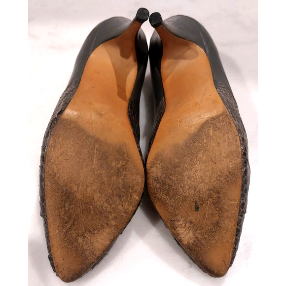 Destiny Snakeskin Heels/Pumps, Gray, Size 6B, Vintage 70s/80s , EUC - Picture 9 of 10